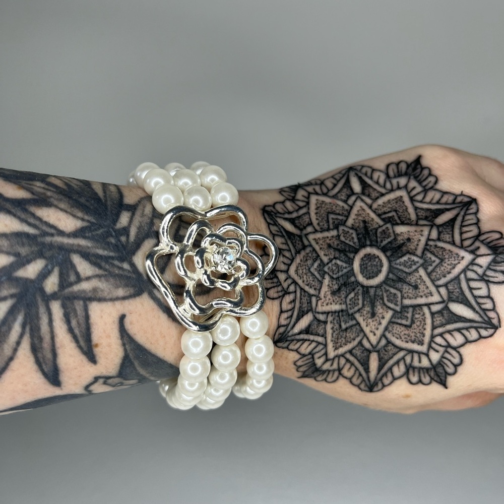Faux pearl bracelet